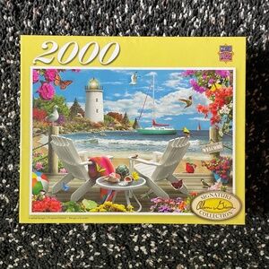 Vintage Chillin by The Beach Summer Ocean Scenery 2,000 Piece Jigsaw Puzzle